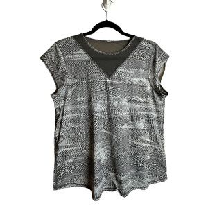 Lululemon For The Run Short Sleeve Top Swerve Vapor Metal Grey / Metal Grey 8